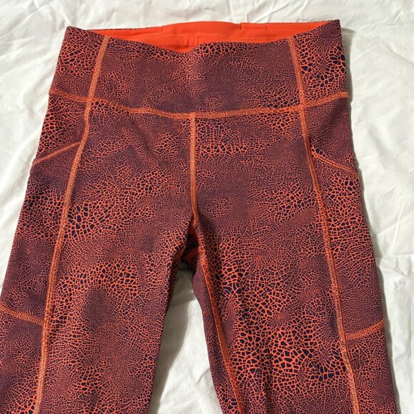 NWOT Lululemon Invigorate High-Rise Tight 25" Crackle Orange Training Leggings 6 - Picture 3 of 11